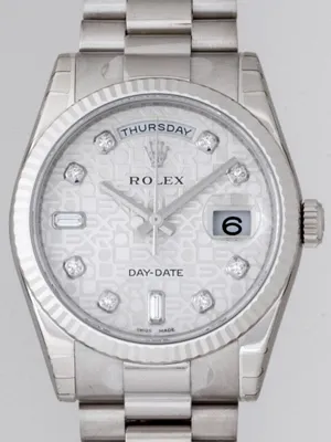 ロレックス ROLEX デイデイト 118239A プレジデントブレス シルバーコンピューター