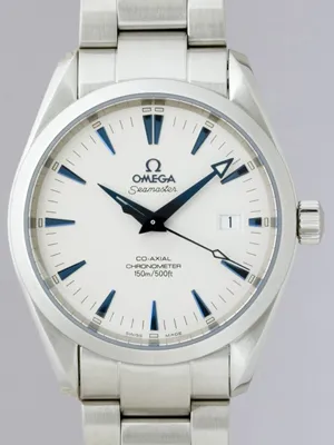 オメガ OMEGA シーマスター 2503.33 コーアクシャル アクアテラ シルバー/青針