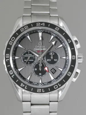 オメガ  OMEGA シーマスター 231.10.44.52.06.001 コーアクシャル アクアテラ GMT クロノメーター グレー/ブラック