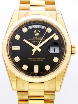 ロレックス ROLEX デイデイト 118238A プレジデントブレス ブラック