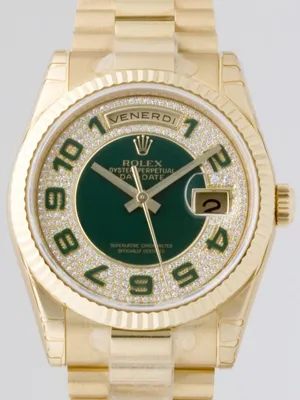 ロレックス ROLEX デイデイト 118238 DP プレジデントブレス グリーン 自動巻