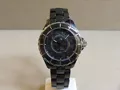 シャネル H3829　J12 38mm ブラックセラミック インテンスブラック ワンショット