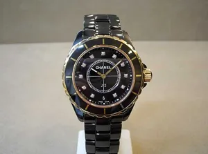 シャネル　H2544 J12 38mm ブラックセラミック PGベゼル 11P