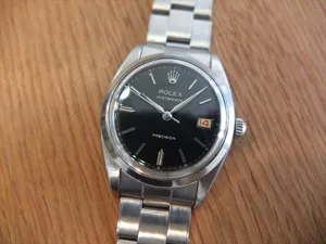 ロレックス オイスターデイト Ref.6494 黒文字盤 ミラー