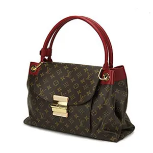 ルイヴィトン LOUIS VUITTON モノグラム オランプ ハンドバッグ ダークブラウン＆ルージュ M40732