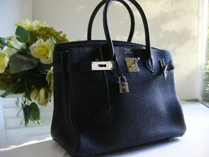 エルメスＨＥＲＭＥＳ バーキン黒トゴシルバー 金具Ｇ刻印 hermes-001