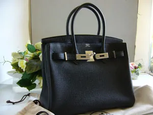 エルメスＨＥＲＭＥＳ バーキン３０黒トゴシルバー 金具Ｎ刻 hermes-002
