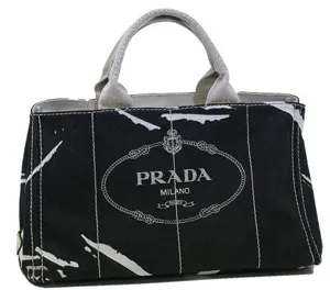 プラダ バッグ PRADA トートバッグ キャンバス ブラック B1872