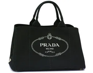 プラダ PRADA トートバッグ キャンバス ブラック BN18725