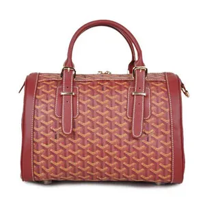 ゴヤール ミニボストンバッグ クロワジエール ワインレッド GOYARD-036