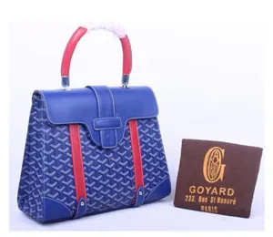 ゴヤール バッグ サイゴンMM ブルー×レッド系 GOYARD-056