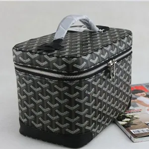 ゴヤール ボックス 化粧バッグ ブラック コットンキャンバス/カーフ GOYARD-074