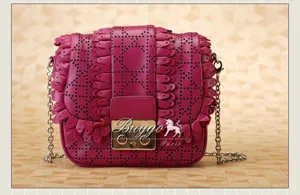 ディオール（CHRISTIAN DIOR）LADY DIOR 6004 玫红 レザー