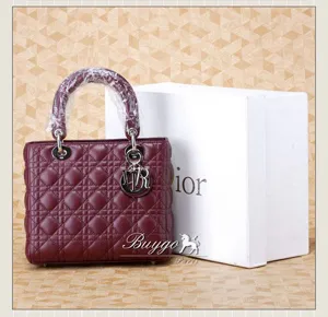 ディオール バッグ 2012年春夏 ボルドー カナージュハンドバッグ VRB44510 DIOR
