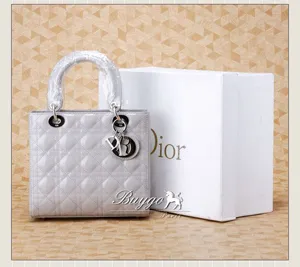 ディオール レディディオールスーパーコピー グレー カナージュハンドバッグ VRB44551 DIOR