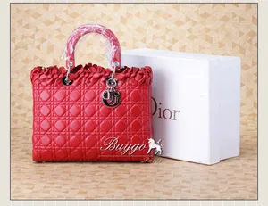 ディオール 2012年春夏 DIOR 2wayハンドバッグ ラージ ゼラニウムピンク CAL44561-271