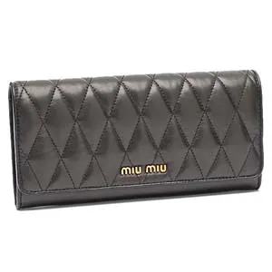 ミュウミュウ MIU MIU 5M1109 2ATU 002 NAPPA BIKER 長財布 NERO