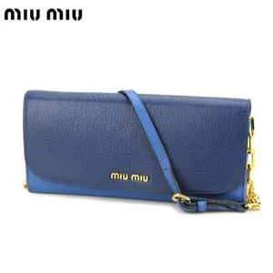 ミュウミュウ miu miu 長財布 ブルー 5M1290MAD-BIC-MAREA-COB