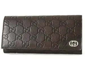 グッチ ニューブリット 長財布 ダークブラウン カーフレザー 216589A0V1N2019