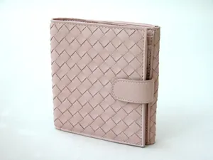 ボッテガヴェネタ Wホック二つ折り財布 163240V0013-6701 サーモンピンク