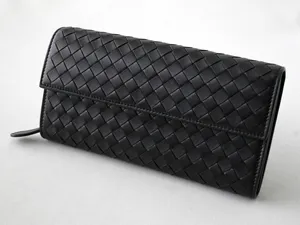 ボッテガヴェネタ BOTTEGAVENETA ファスナー付き長財布 150509V001N-1000 ブラック