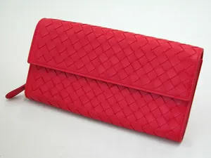 ボッテガヴェネタ BOTTEGAVENETA ファスナー付き長財布 150509V0013-6504 レッド
