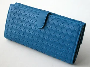 ボッテガヴェネタ BOTTEGAVENETA Wホック長財布 134075V001N-4303 ブルー