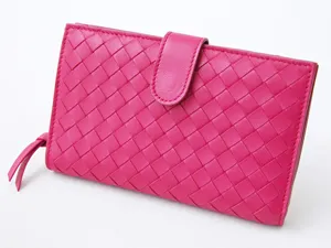 ボッテガヴェネタ BOTTEGAVENETA 二つ折長財布 121060V0013-6441 フクシア