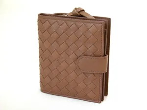 ボッテガヴェネタ BOTTEGAVENETA ホック付き二つ折財布 121059V0013-2510 キャメル