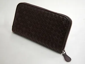 ボッテガヴェネタ BOTTEGAVENETA ラウンドファスナー長財布 114076V001N-2040 ダークブラウン