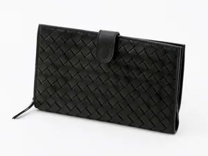 ボッテガヴェネタ BOTTEGAVENETA ホック付長財布 114074V0013-1000 ブラック