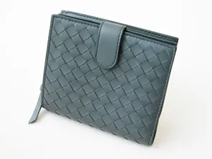 ボッテガヴェネタ BOTTEGAVENETA 二つ折ラウンドファスナー財布 114073V0013-1302 ダークグレー