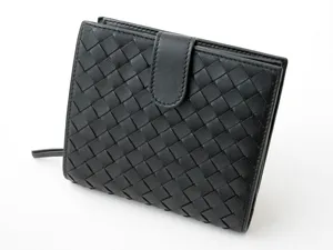 ボッテガヴェネタ BOTTEGAVENETA 二つ折ラウンドファスナー財布 114073V0013-1000 ブラック