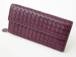 ボッテガヴェネタ BOTTEGAVENETA ファスナー付き長財布 150509V0013-6115 ダークパープル