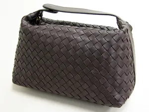 ボッテガヴェネタ BOTTEGAVENETA ハンドル付ポーチ 114087V0013-2040 ダークブラウン