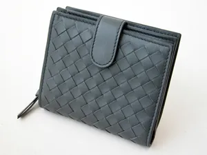 ボッテガヴェネタ BOTTEGAVENETA ホック付き二つ折財布 121059V0013-1302 ダークグレー
