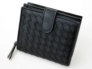 ボッテガヴェネタ BOTTEGAVENETA ホック付き二つ折財布 121059V0013-1000 ブラック