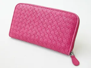 ボッテガヴェネタ BOTTEGAVENETA ラウンドファスナー長財布 114076VK873-6441 フクシア