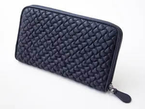 ボッテガヴェネタ ラウンドファスナー長財布 114076V0511-5009 ダークブルー