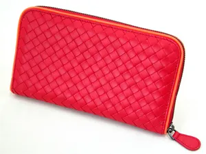 ボッテガヴェネタ BOTTEGAVENETA ラウンドファスナー長財布 114076V00AP-6674 レッド