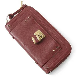 クロエ ラウンドファスナー 長財布 レディース パディントン[チェリーレッド Chloe-002