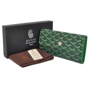 ゴヤール 長財布 三つ折り ホック グリーン GOYARD-12