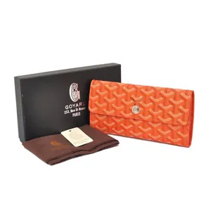 ゴヤール 長財布 三つ折り ホック オレンジ GOYARD-13