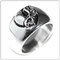 クロムハーツ リング/指輪（Chrome Hearts）ハート?イン?バンド?リング CR60
