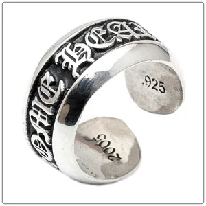 クロムハーツ リング/指輪（Chrome Hearts）スクロールラベル?リング/スモール CR46