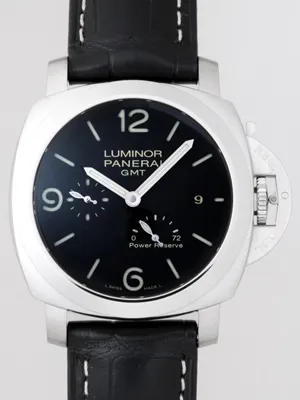 パネライ ルミノール1950 3DAYS GMT PAM00321 44mm シースルーバック ブラック