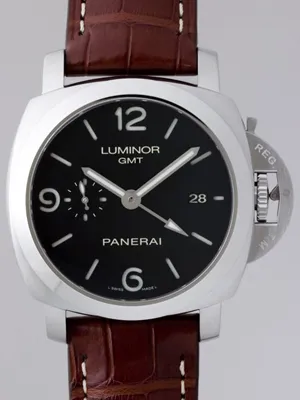 パネライ ルミノール1950 3DAYS GMT PAM00320 44mm ブラック 自動巻