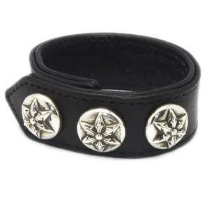 クロムハーツ3Button 2Snaps/Star 3ボタン2スナップス/スターブレスレット chb39