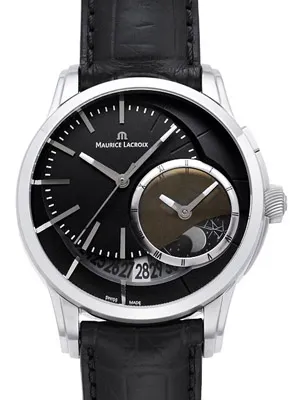 モーリスラクロア ポントス オフセンター GMT PT6118-SS001-330 ブラック