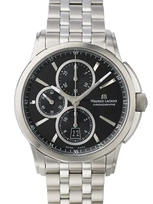 モーリスラクロア ポントス クロノグラフ PT6188-SS002-330 ブラック 自動巻き